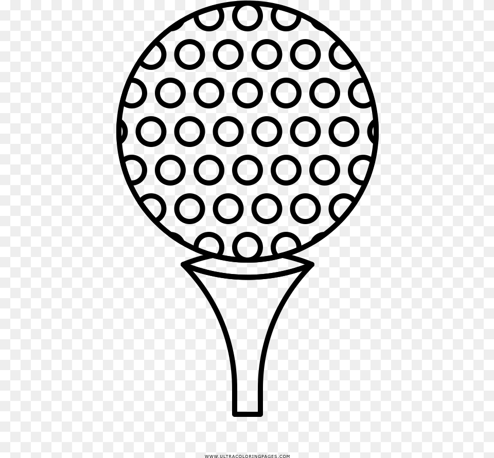Golf Ball Coloring Page, Gray Free Png Download