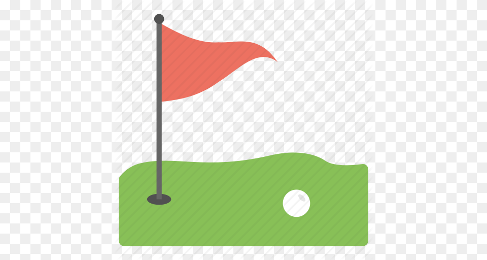 Golf Ball Golf Course Golf Field Outdoor Sports Red Flag Icon, Sport, Fun, Leisure Activities, Mini Golf Free Png