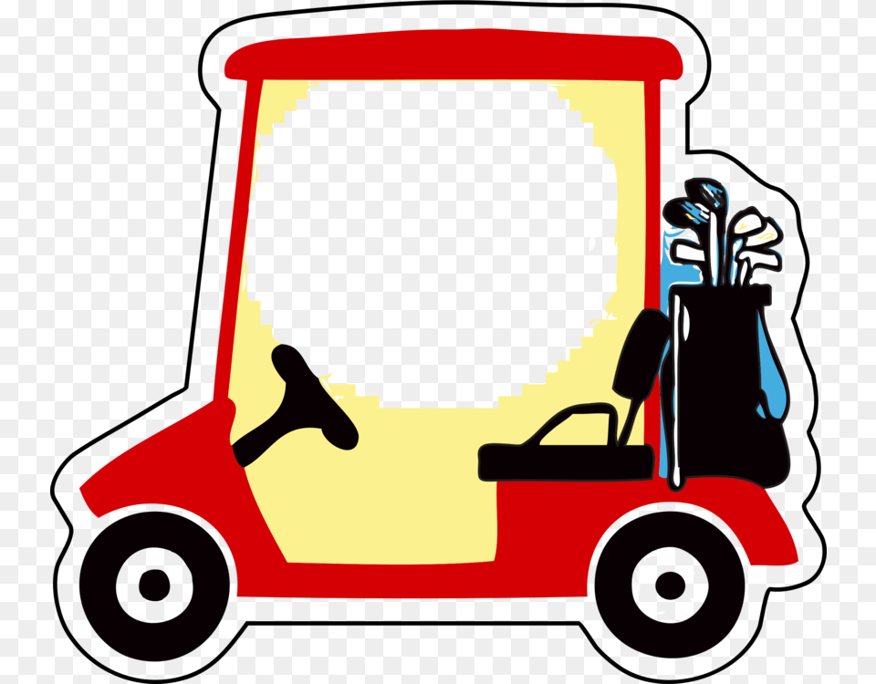 Golf Buggies Golf Clubs Golf Balls Cart, Golf Cart, Vehicle, Transportation, Sport Png