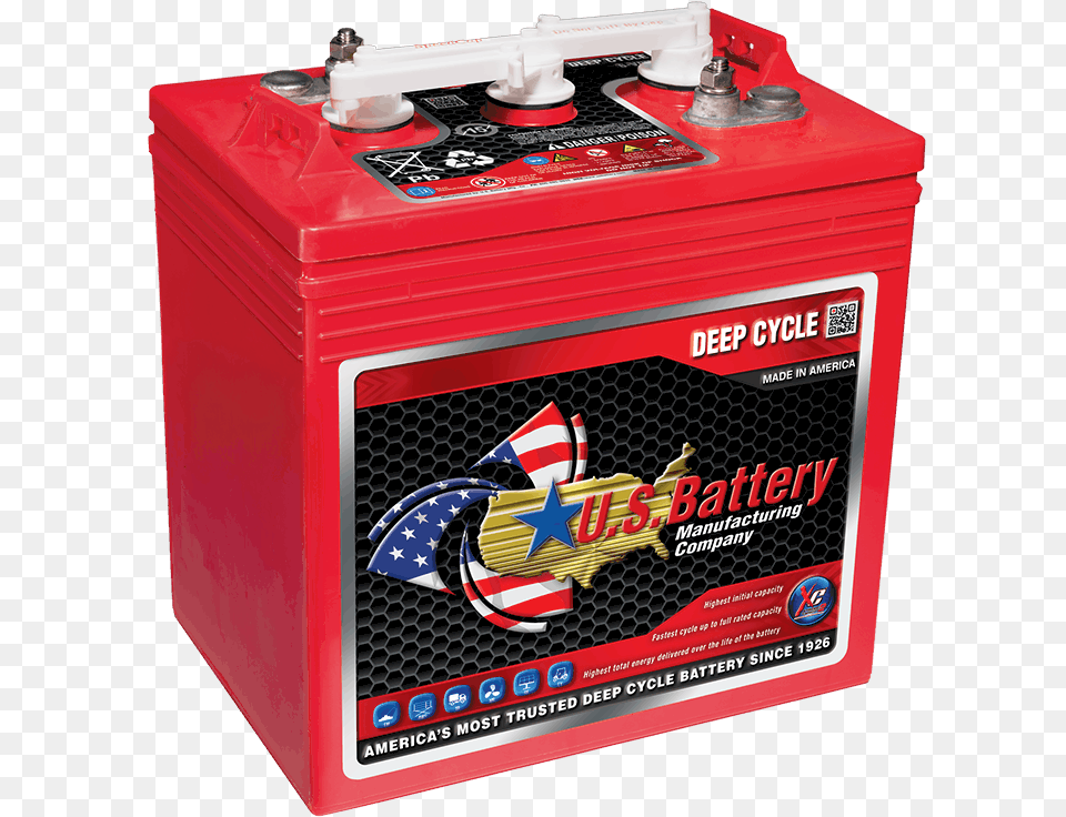 Golf Car Battery Archive Us Mfg Co Since 1926 Deep Cycle Battery Golf Cart, First Aid, Qr Code Free Png Download