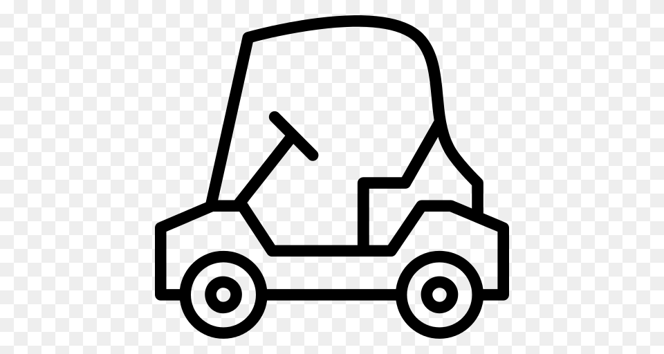 Golf Cart Icon, Gray Free Png