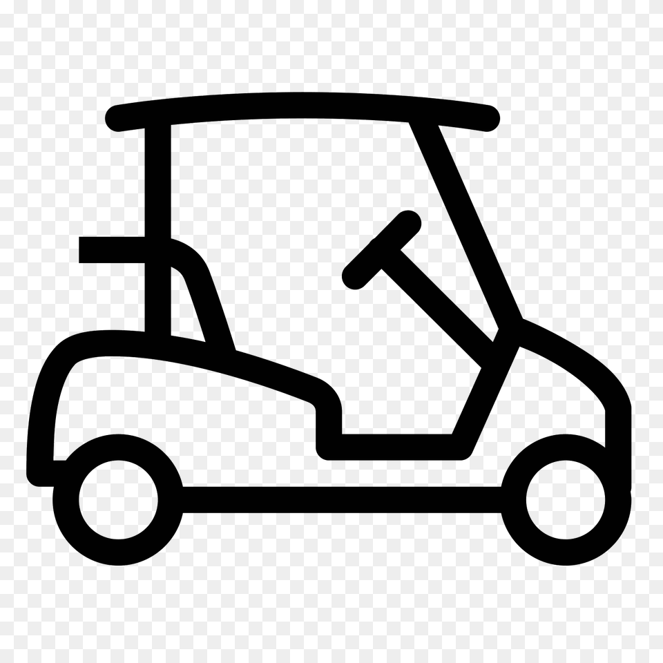 Golf Cart Icon, Gray Png