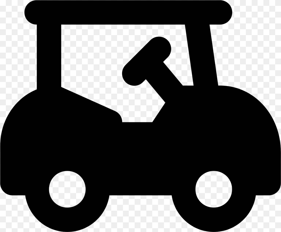 Golf Cart Icon, Gray Png