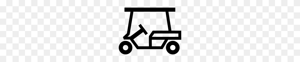 Golf Cart Icons Noun Project, Gray Png Image