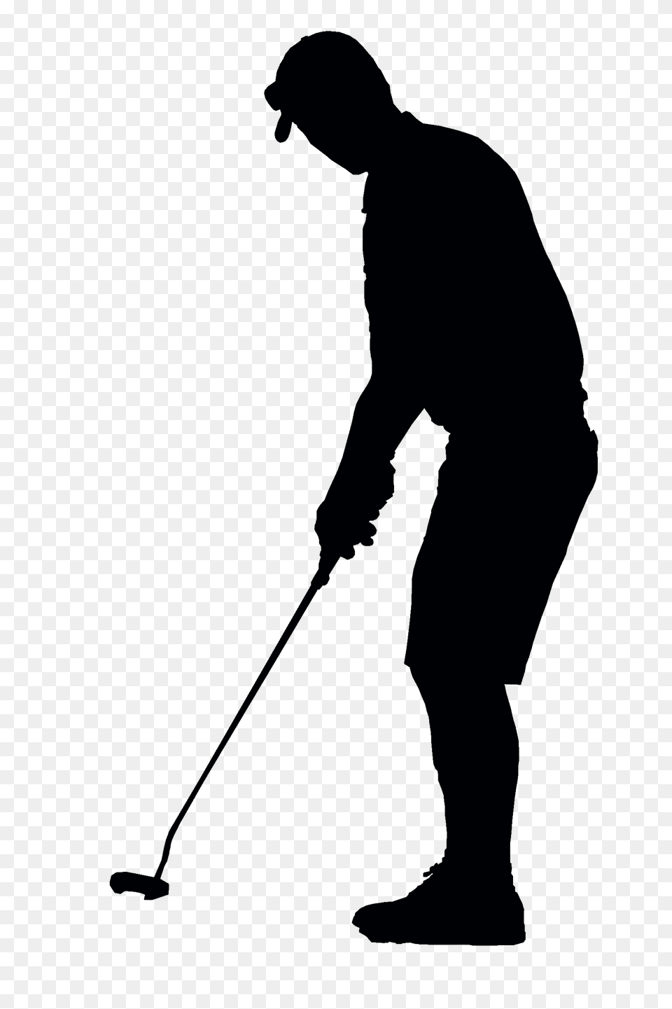 Golf Clip Art Image Black, Adult, Male, Man, Person Png