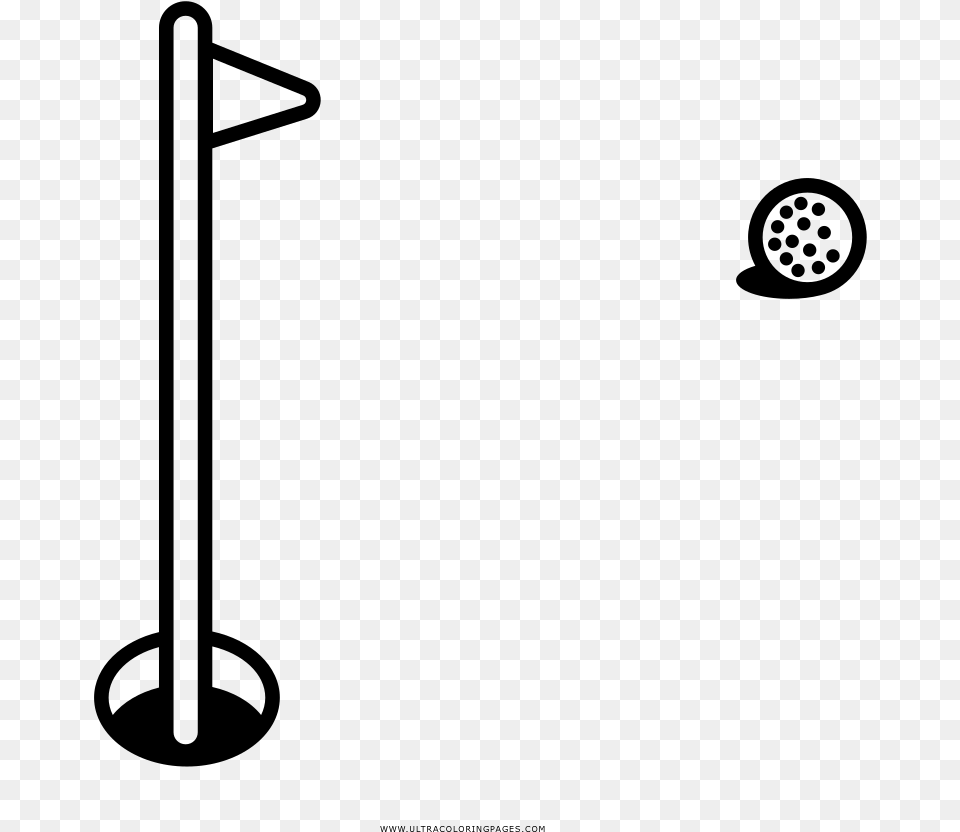 Golf Clipart, Gray Png