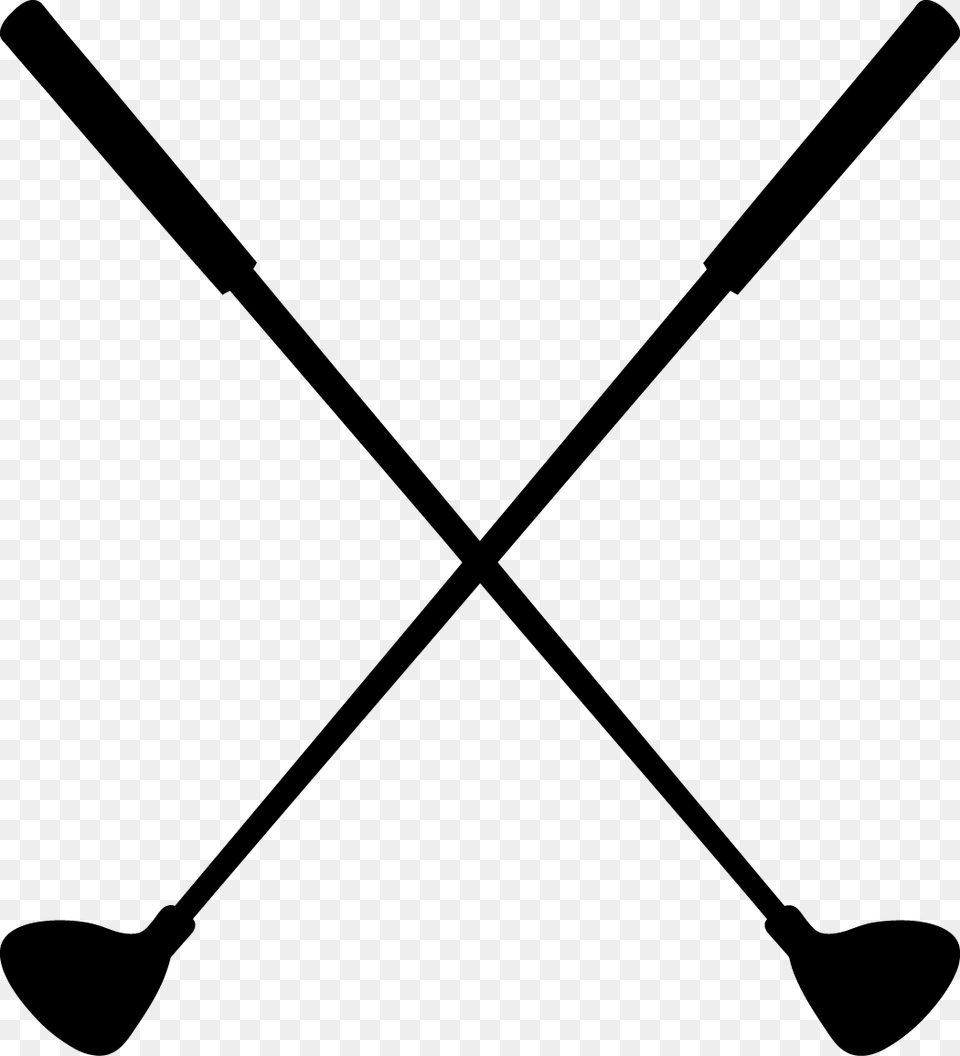 Golf Clubs In An X, Gray Free Png Download