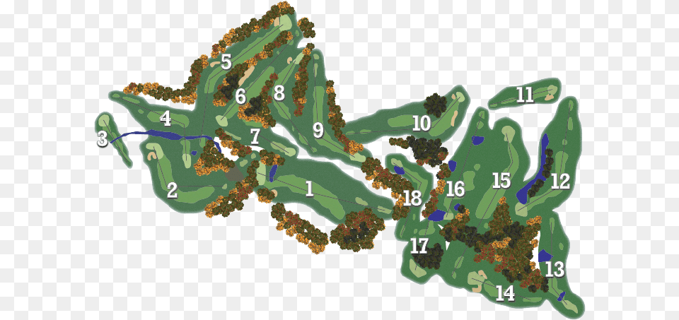 Golf Course Hole Layout, Vegetation, Chart, Tree, Land Png Image