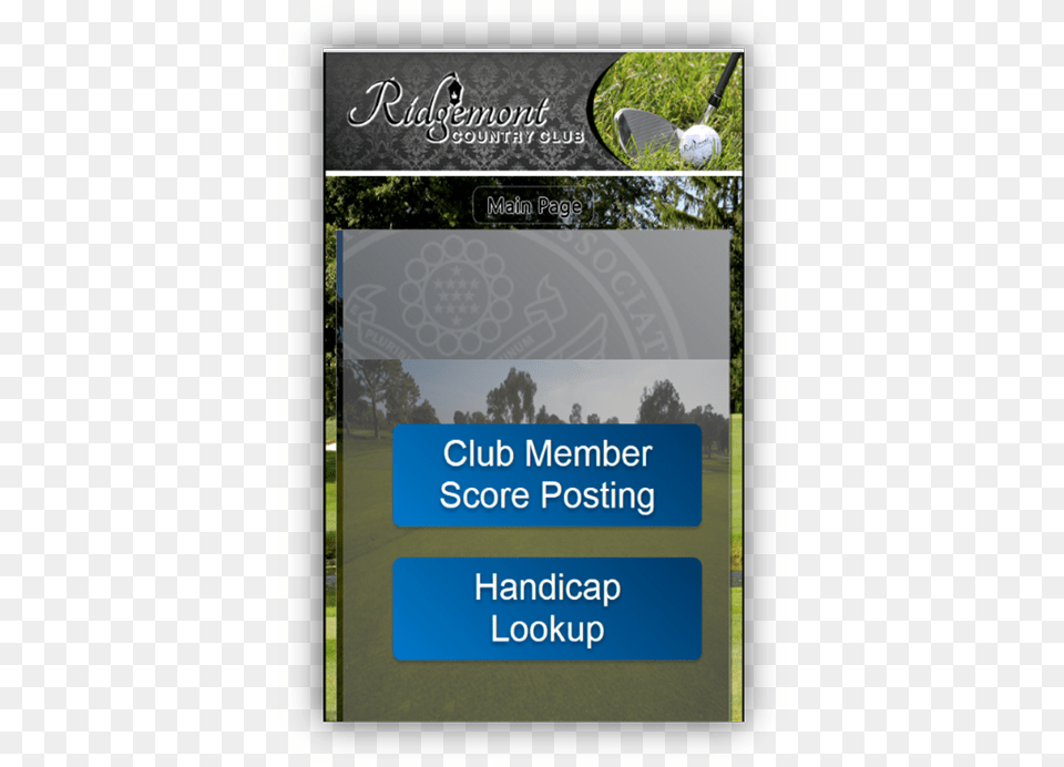 Golf Handicap Integration Digital Sign Graphic Design Png Image