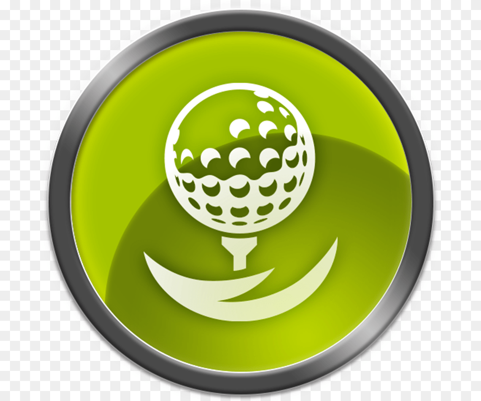 Golf Icon2 Circle, Green, Ball, Golf Ball, Sport Png Image