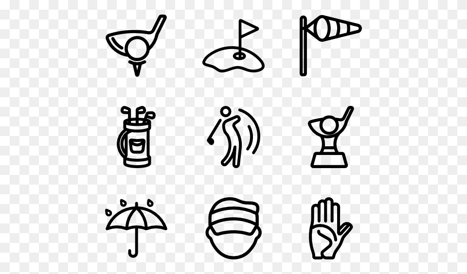 Golf Icons, Gray Png