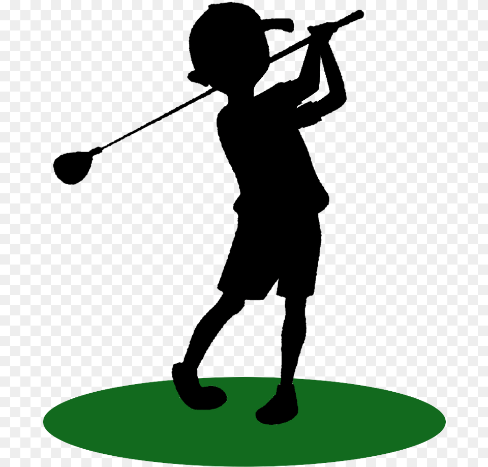 Golf Kids, People, Person, Silhouette Png Image