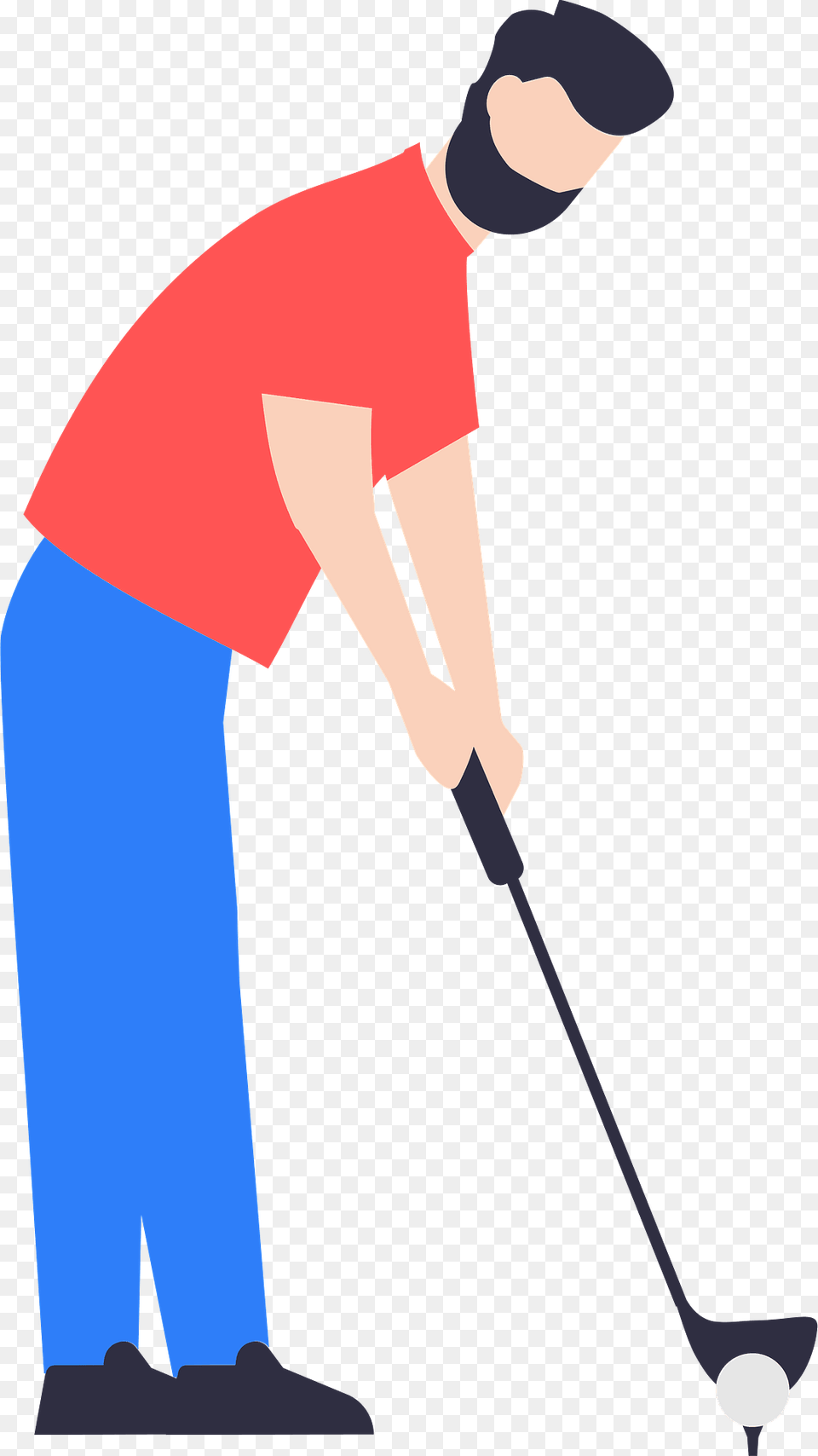Golf Player Clipart, Adult, Male, Man, Person Png Image