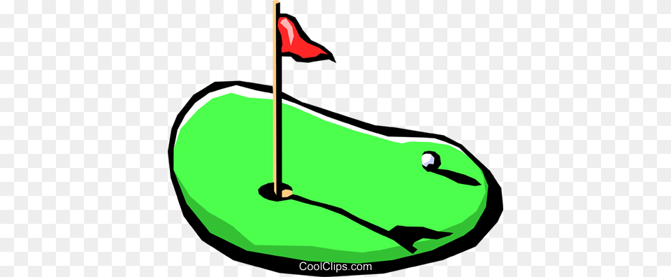 Golf Putting Green Royalty Vector Clip Art Illustration, Fun, Leisure Activities, Mini Golf, Sport Png