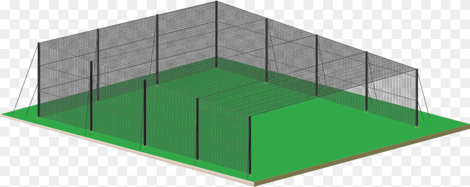 Golf Range Netting Enclosure Example Sketch Architecture, Building, Den, Indoors, Fence Free Png Download