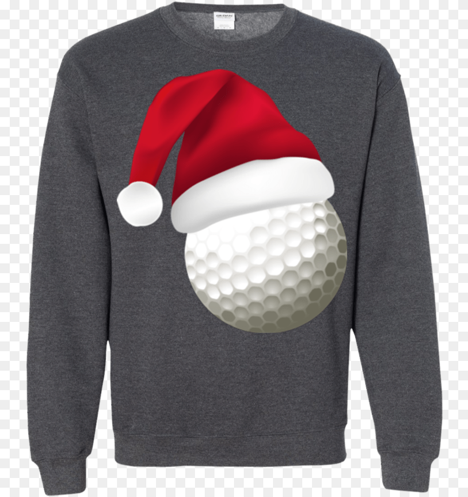 Golf Santa Hat Christmas Gift Ls Long Sleeve, T-shirt, Long Sleeve, Clothing, Knitwear Free Png