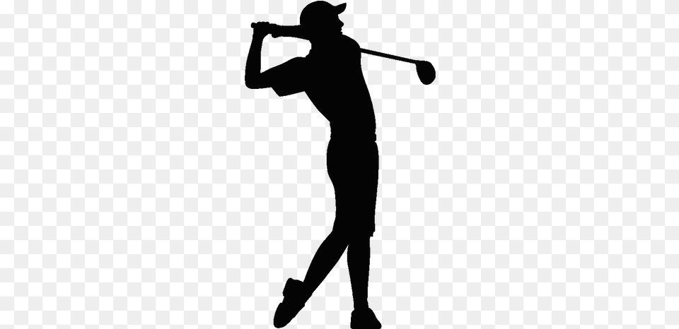Golf Swing Silhouette At Getdrawings Golf Player Silhouette, People, Person Free Png Download