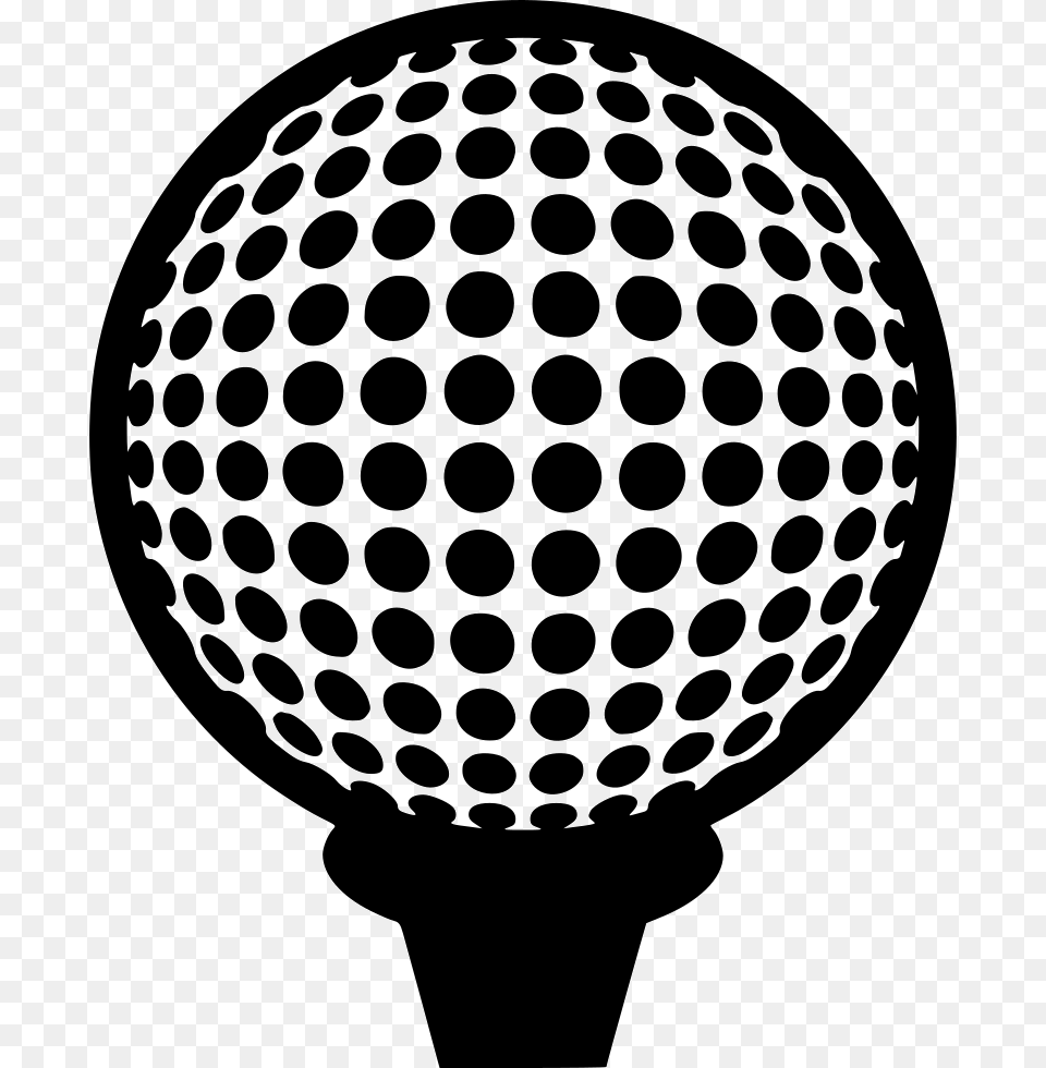 Golf Tee Optical Illusion Stencil, Ball, Golf Ball, Sport, Sphere Free Png Download