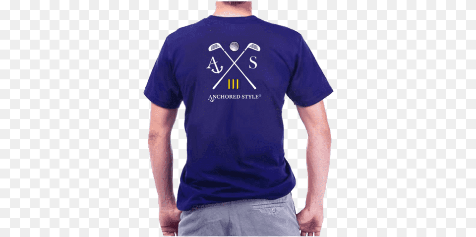 Golf Tee Shirt In Royal Blue By Anchored Style Unisex, Clothing, T-shirt, Animal, Team Free Transparent Png
