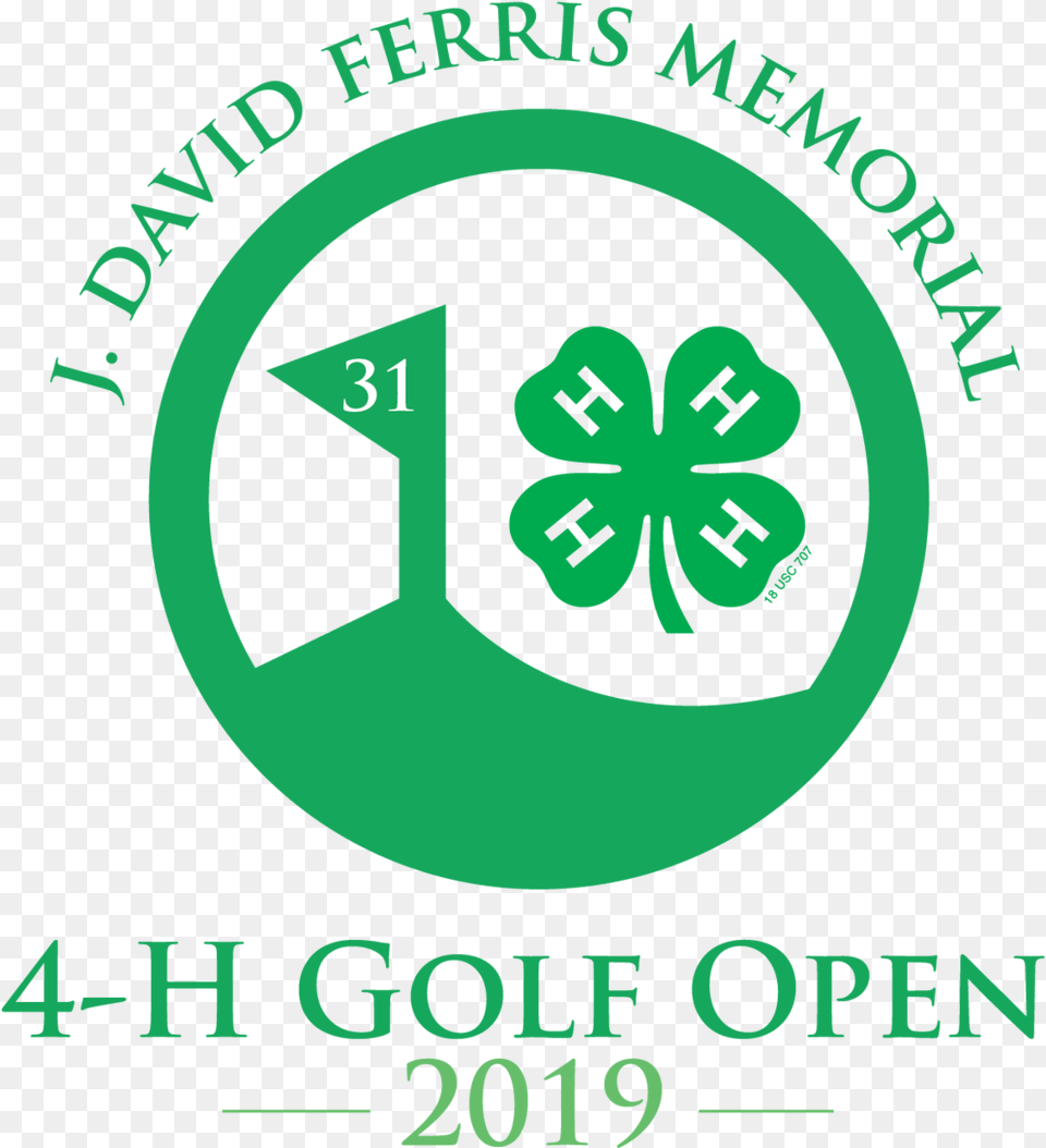 Golf Tourney 2019 Logo 4 H Clover, Recycling Symbol, Symbol, Green Free Transparent Png