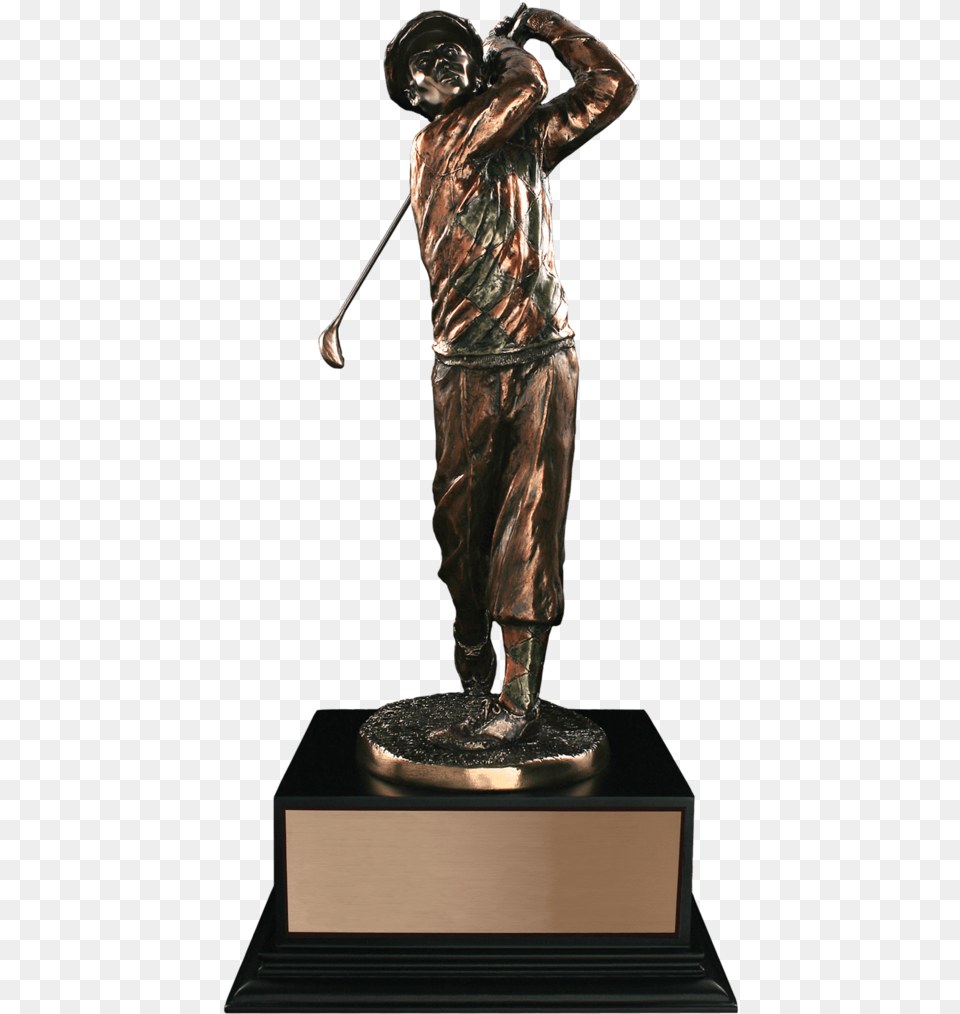 Golf Trophy Golf Trophy Bronze, Adult, Male, Man Free Transparent Png