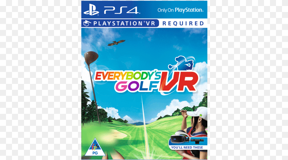 Golf Vr Ps4 Pl, Advertisement, Poster, Person, Animal Png