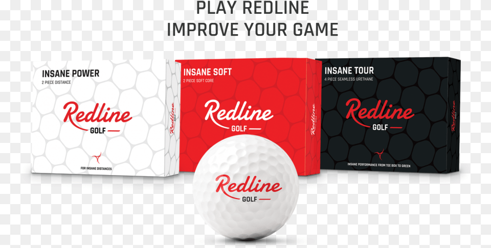 Golfbal Redline Insane Serie Golf Ball, Golf Ball, Sport Png Image