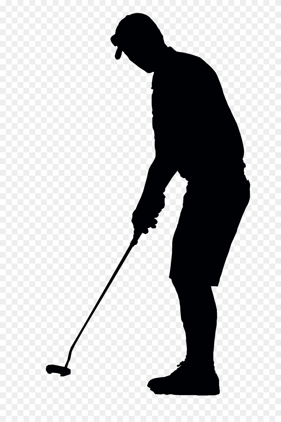 Golfer Black Silhouette, Adult, Male, Man, Person Free Transparent Png
