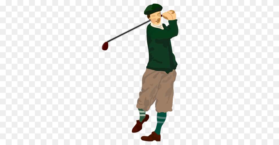 Golfer Drawing Watercolor Golf Player Clipart, People, Person, Boy, Male Png Image