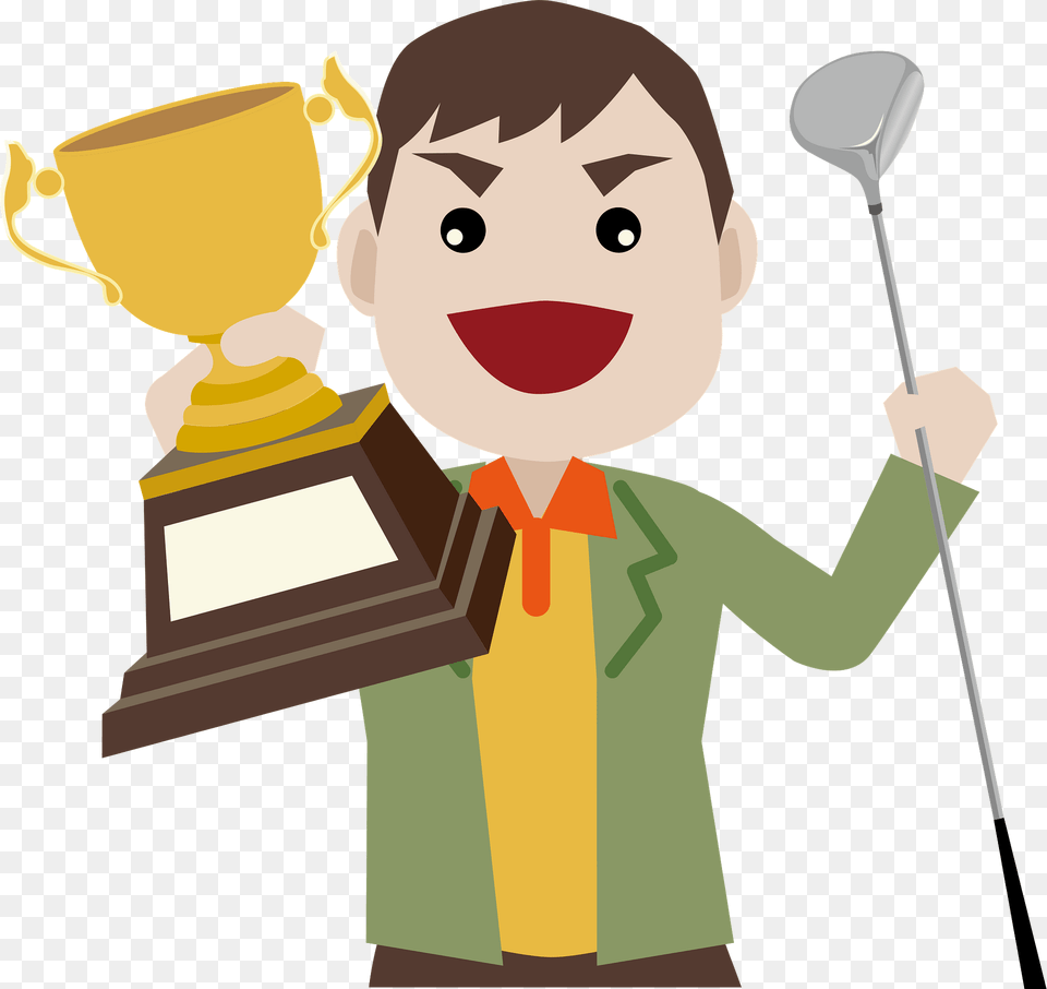 Golfer Is Excited About Victory Clipart, Baby, Person, Face, Head Png Image