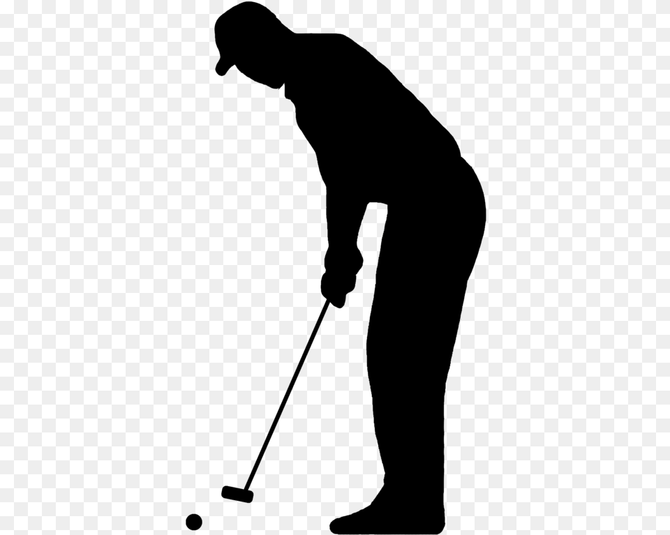 Golfer Pitch And Putt, Silhouette Free Png