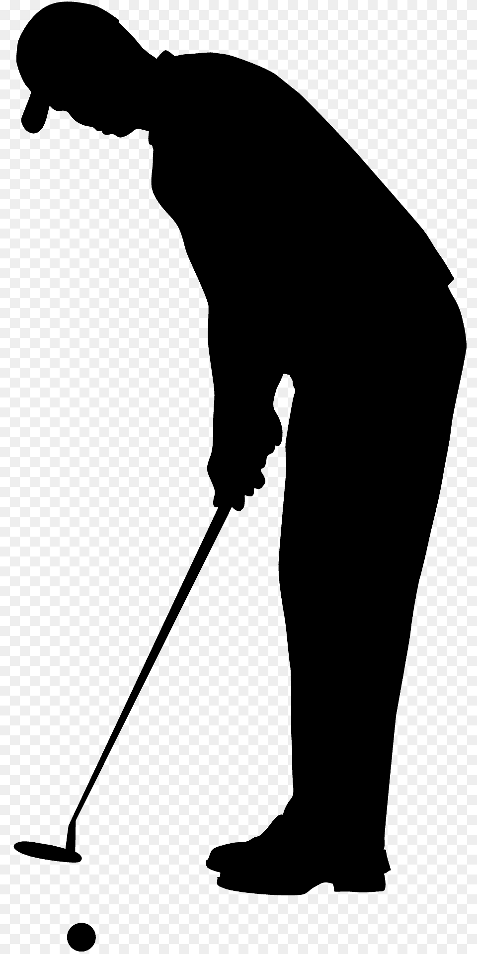 Golfer Silhouette, Adult, Male, Man, Person Free Png Download