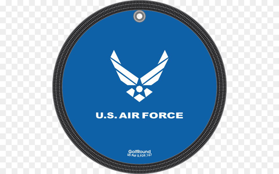 Golfround Towel Us Air Force Transparent Background Us Air Force Logo Transparent, Advertisement, Poster, Disk, Symbol Png Image