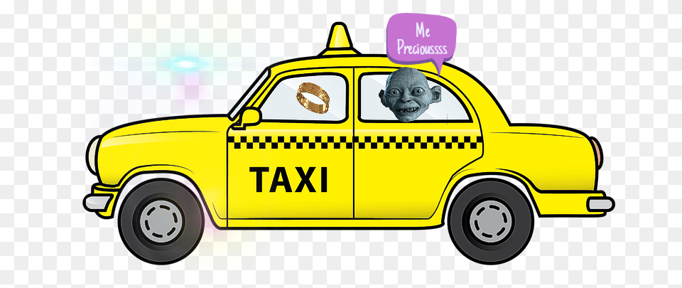 Gollum Taxi New York Taxi Clipart, Car, Transportation, Vehicle, Baby Free Transparent Png