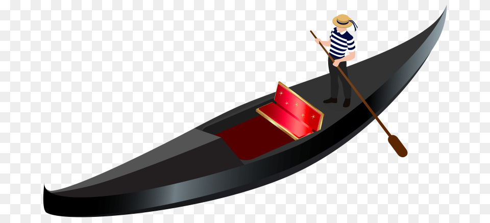 Gondola Clip Art, Boat, Vehicle, Transportation, Boy Png Image