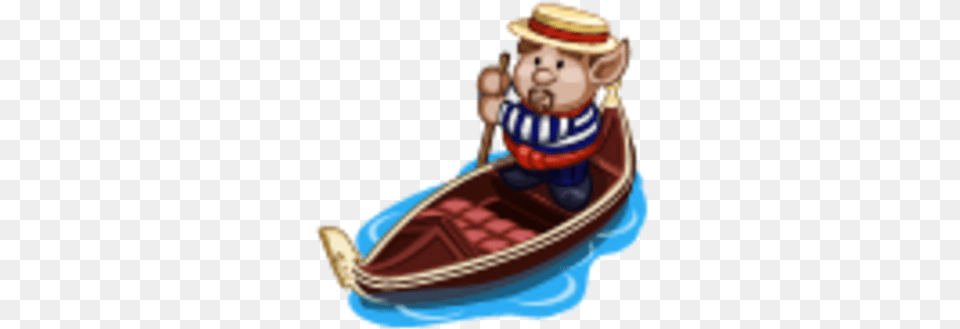 Gondola Gnome Boatman, Boat, Transportation, Vehicle, Birthday Cake Png