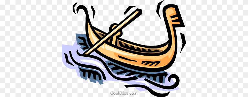 Gondola Royalty Vector Clip Art Illustration, Boat, Transportation, Vehicle, Grass Free Png