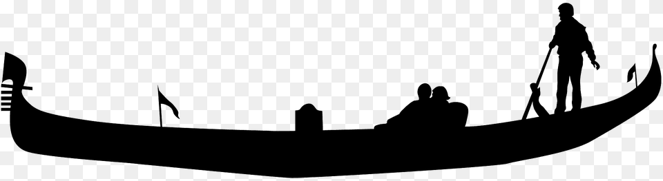 Gondola Silhouette, Boat, Transportation, Vehicle, Person Png