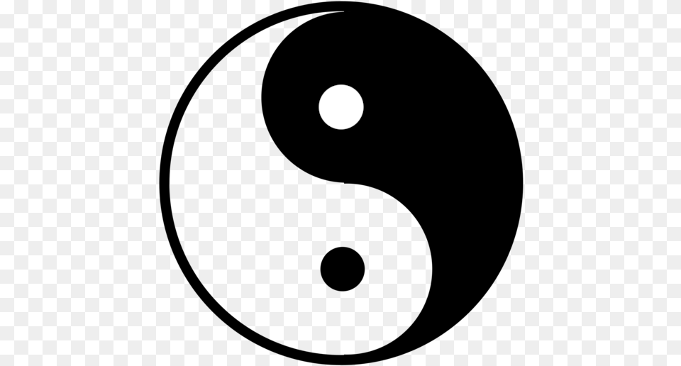 Good And Evil Yin And Yang Drawing Logo Del Bien Y El Mal, Nature, Night, Outdoors, Astronomy Free Png Download