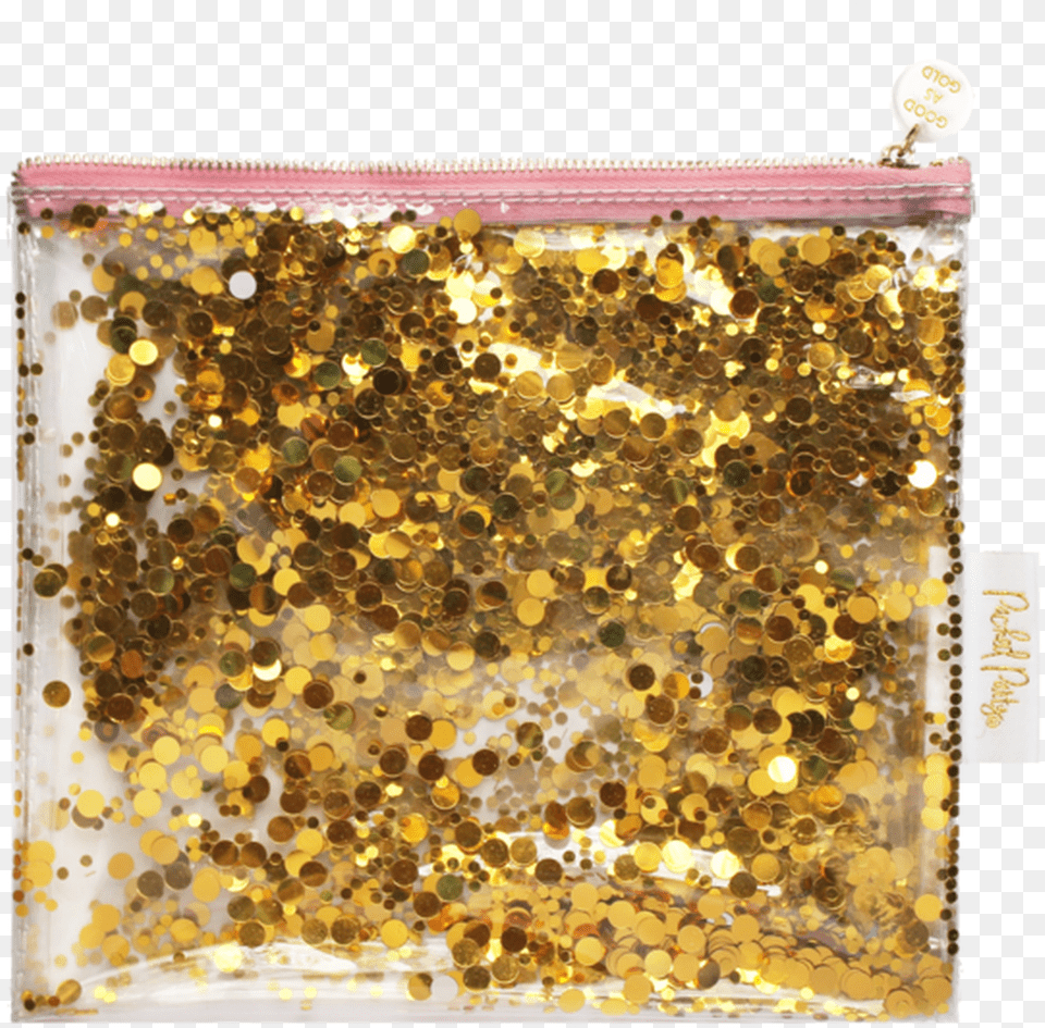 Good As Gold Everything Party Pouch Gold Confetti Confetti Bag Gold, Accessories Free Png