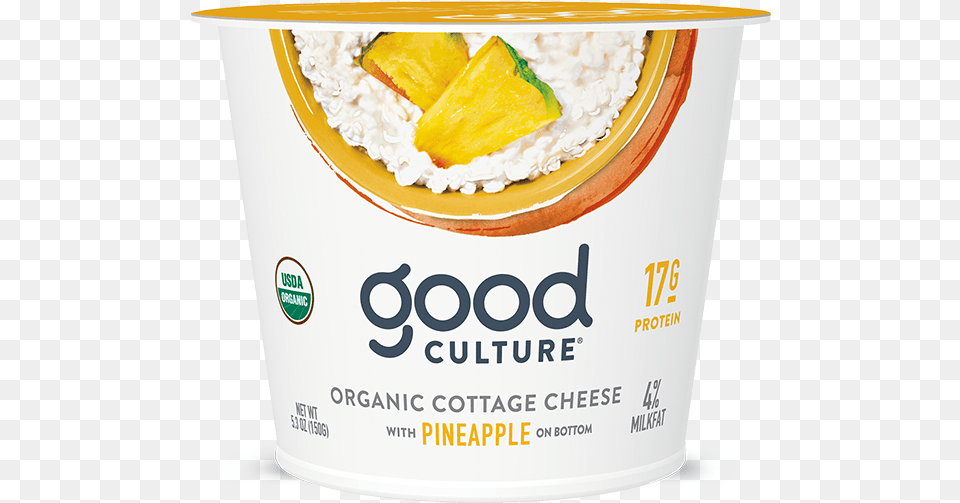 Good Culture Cottage Cheese Pineapple, Dessert, Food, Yogurt, Cream Png