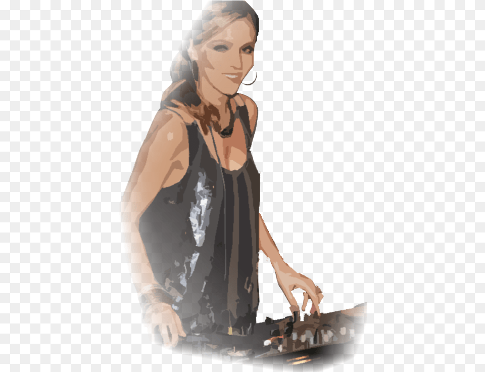 Good Day Dj Sitting, Adult, Female, Person, Woman Free Png Download