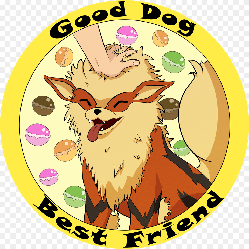 Good Dog Best Friend Arcanine Arcanine Transparent, Badge, Logo, Symbol, Baby Free Png Download