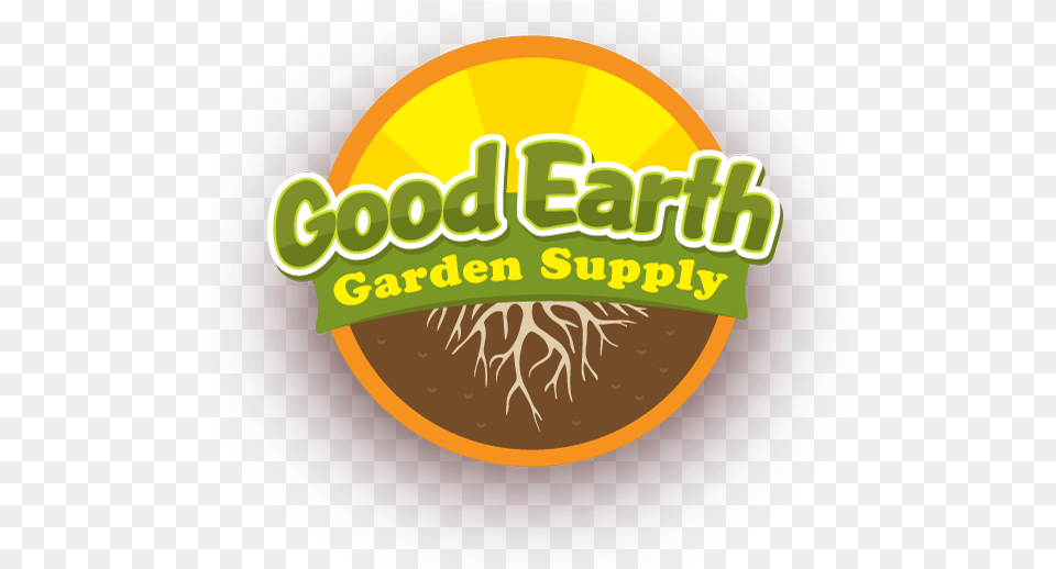 Good Earth Garden Supply Label, Plant, Root, Plate Free Png