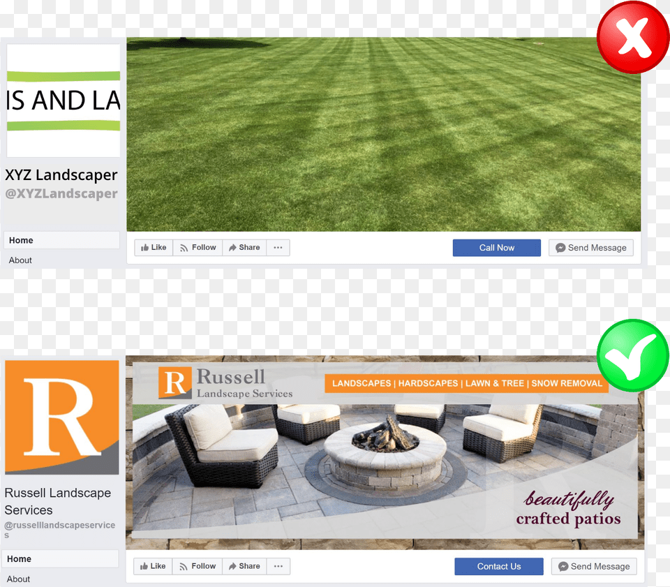 Good Facebook Cover Photo Example For Landscaper Lawn, Grass, Plant, Couch, Furniture Free Png Download