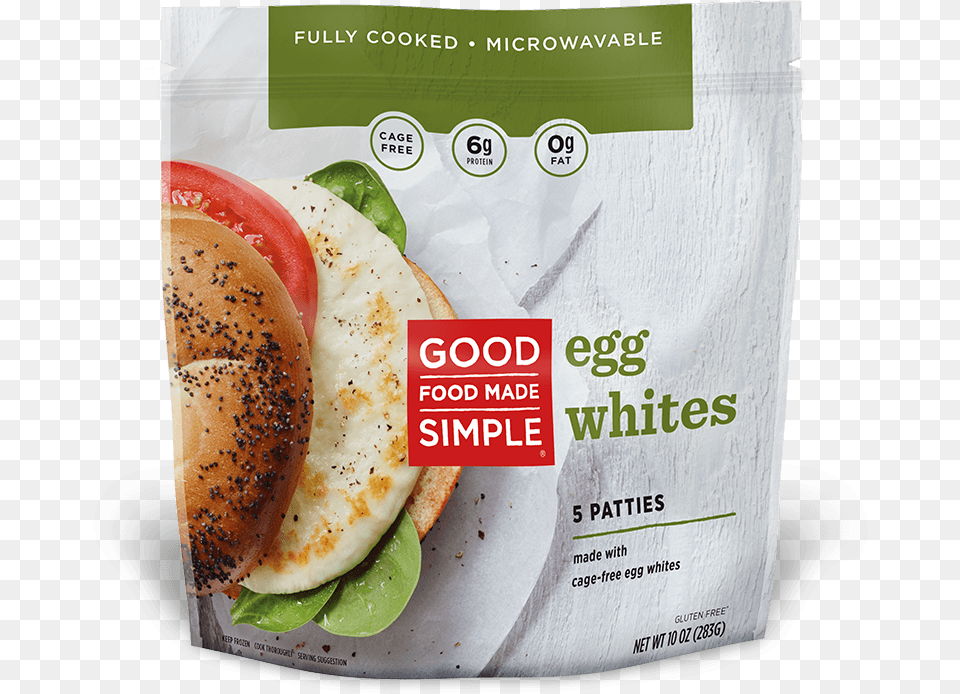 Good Food Made Simple Egg White Patties, Advertisement, Burger, Poster, Bread Png