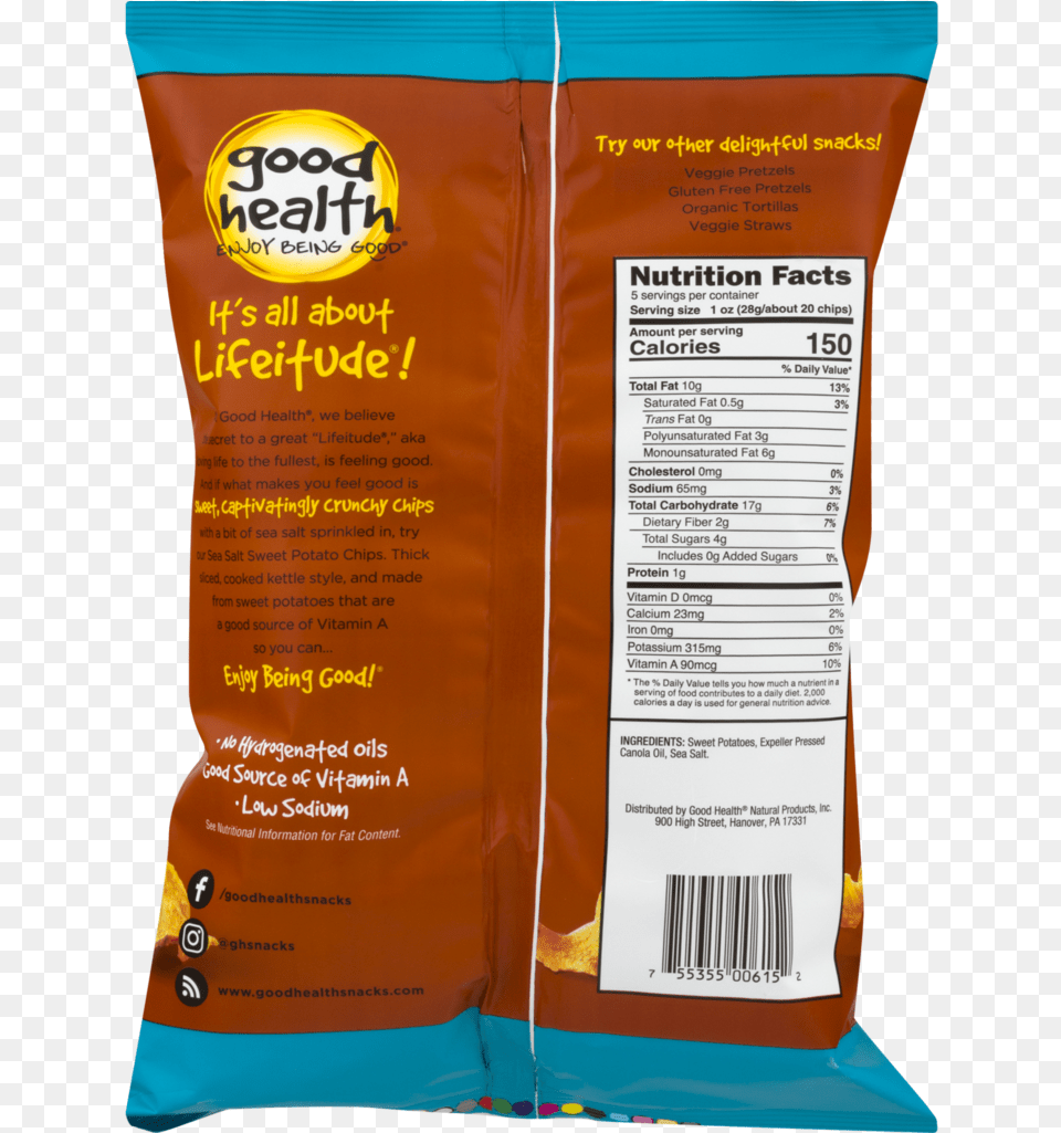 Good Health Natural Foods Sweet Potato Kettle Chips, Advertisement Png