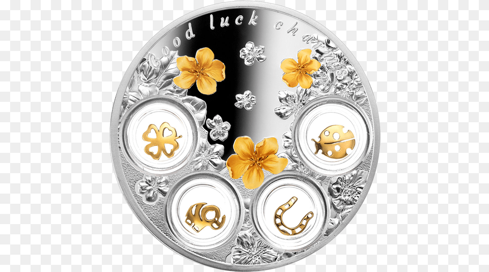 Good Luck Charms Coin, Silver, Money, Accessories, Jewelry Png Image