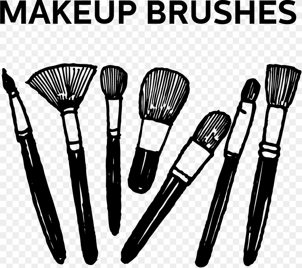 Good Makeup Brushes Vs Bad Makeup Brushes Brushes Illustration, Gray Free Png