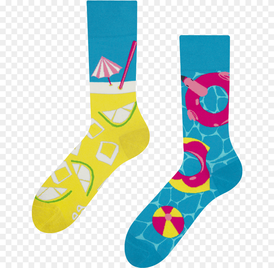 Good Mood Regular Socks Pool Party Sock, Clothing, Hosiery, Person Png Image